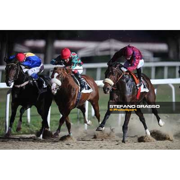Cristiano Di Stasio on Onlyyouknowme wins the Premio Guido Ruffo della Scaletta beating Kheywunder and Capodarco Rome - Capannelle racecourse,23rd dec.2012 ph.Stefano Grasso