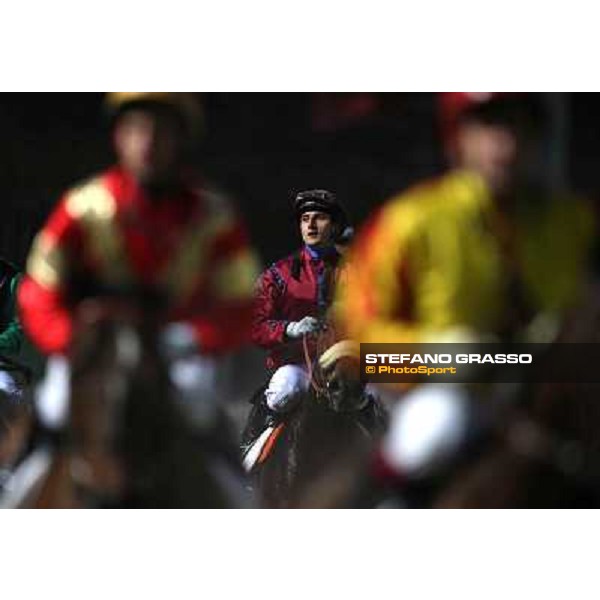 Cristiano Di Stasio returns home on Onlyyouknowme after winning the Premio Guido Ruffo della Scaletta Rome - Capannelle racecourse,23rd dec.2012 ph.Stefano Grasso