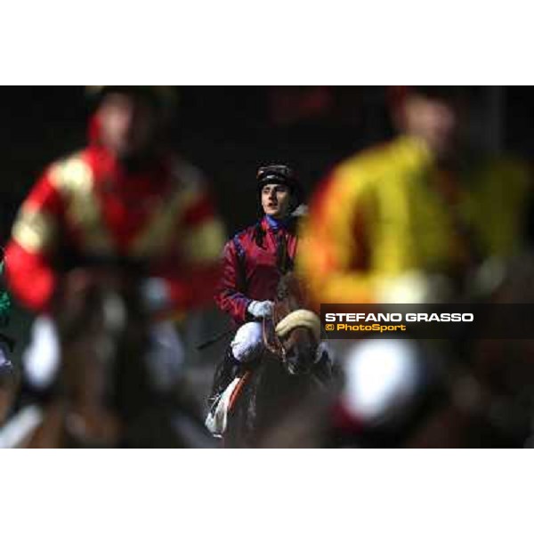 Cristiano Di Stasio returns home on Onlyyouknowme after winning the Premio Guido Ruffo della Scaletta Rome - Capannelle racecourse,23rd dec.2012 ph.Stefano Grasso