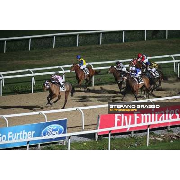 Salvatore Sulas on Regina Bella goes to win the Premio Soragna Rome - Capannelle racecourse,23rd dec.2012 ph.Stefano Grasso