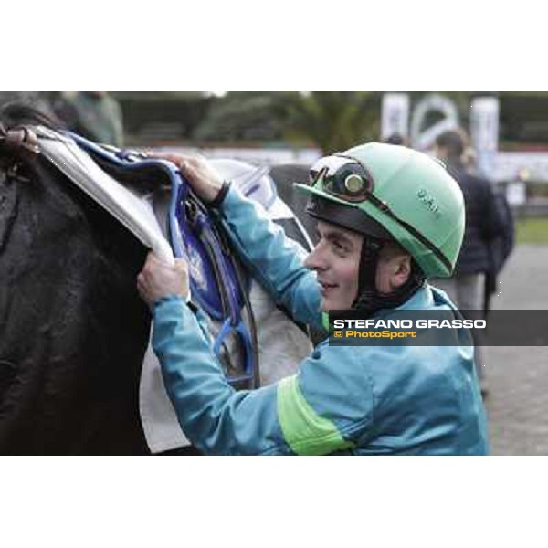 Andrea Atzeni after winning the Premio Unire Rome - Capannelle racecourse,23rd dec.2012 ph.Stefano Grasso