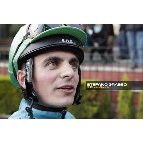 Andrea Atzeni after winning the Premio Unire Rome - Capannelle racecourse,23rd dec.2012 ph.Stefano Grasso