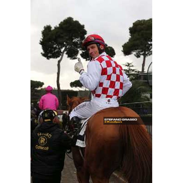 Raffaele Romano and Serica win the Premio Criterium D\'Inverno Rome, Capannelle racecourse, 12th january 2013 ph.Stefano Grasso