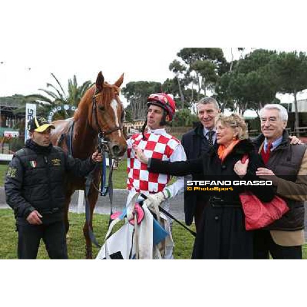 Raffaele Romano and Serica win the Premio Criterium D\'Inverno Rome, Capannelle racecourse, 12th january 2013 ph.Stefano Grasso