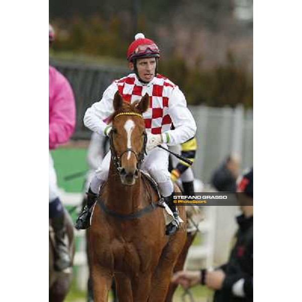 Raffaele Romano and Serica win the Premio Criterium D\'Inverno Rome, Capannelle racecourse, 12th january 2013 ph.Stefano Grasso