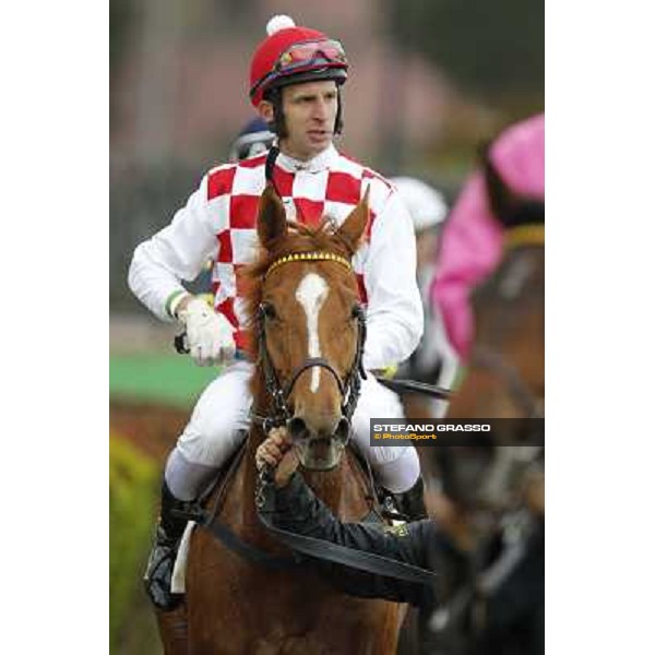 Raffaele Romano and Serica win the Premio Criterium D\'Inverno Rome, Capannelle racecourse, 12th january 2013 ph.Stefano Grasso