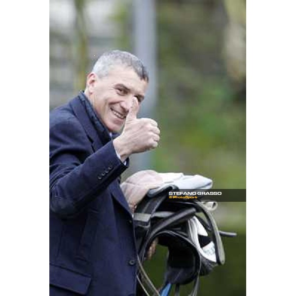 Paolo Favero after winning the Premio Criterium D\'Inverno Rome, Capannelle racecourse, 12th january 2013 ph.Stefano Grasso