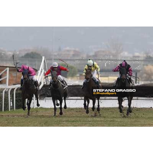 Josef Bartos and Taxe Comprise win the 35° Steeple Chase dell Capannelle Rome, Capannelle racecourse, 12th january 2013 ph.Stefano Grasso