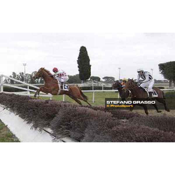 Raffaele Romano and Serica win the Premio Criterium D\'Inverno Rome, Capannelle racecourse, 12th january 2013 ph.Stefano Grasso