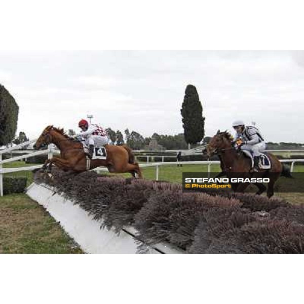 Raffaele Romano and Serica win the Premio Criterium D\'Inverno Rome, Capannelle racecourse, 12th january 2013 ph.Stefano Grasso