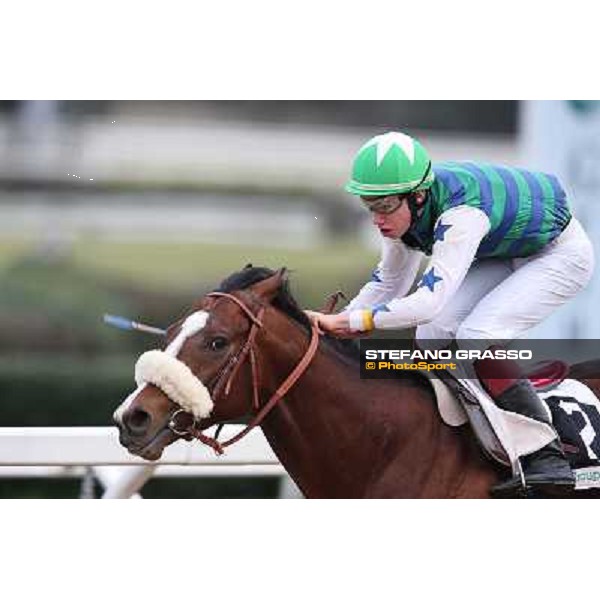 Davide Satalia on Holy Balet goes to win the Premio Riccardo Agriformi Rome, Capannelle racecourse, 12th january 2013 ph.Stefano Grasso