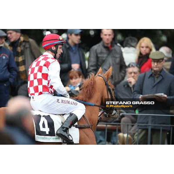 Raffaele Romano and Serica winners of the Premio Criterium D\'Inverno Rome, Capannelle racecourse, 12th january 2013 ph.Stefano Grasso
