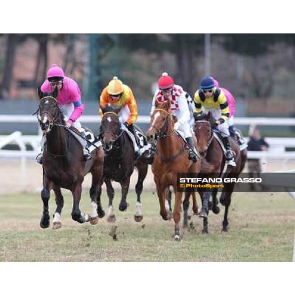 Raffaele Romano and Serica winners of the Premio Criterium D\'Inverno Rome, Capannelle racecourse, 12th january 2013 ph.Stefano Grasso