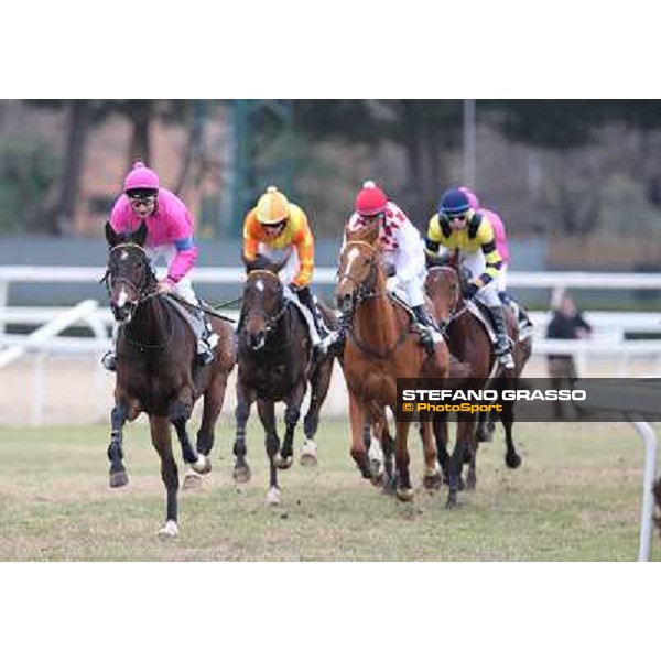 Raffaele Romano and Serica winners of the Premio Criterium D\'Inverno Rome, Capannelle racecourse, 12th january 2013 ph.Stefano Grasso
