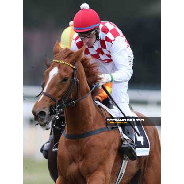 Raffaele Romano and Serica winners of the Premio Criterium D\'Inverno Rome, Capannelle racecourse, 12th january 2013 ph.Stefano Grasso