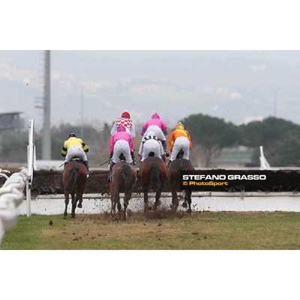 Raffaele Romano and Serica winners of the Premio Criterium D\'Inverno Rome, Capannelle racecourse, 12th january 2013 ph.Stefano Grasso
