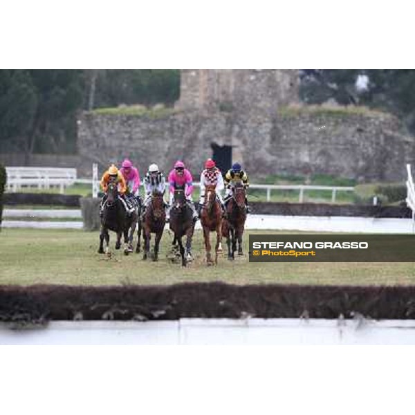 Raffaele Romano and Serica winners of the Premio Criterium D\'Inverno Rome, Capannelle racecourse, 12th january 2013 ph.Stefano Grasso
