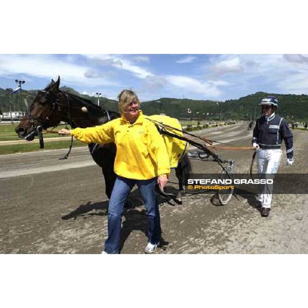 Stig Johansson and Digger Crown winners of 2nd leg of Gran Premio Lotteria Napoli, 8th may 2005 ph. Stefano Grasso