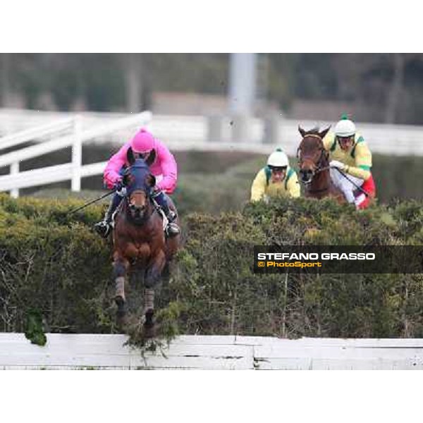 Josef Bartos and Taxe Comprise win the 35° Steeple Chase dell Capannelle Rome, Capannelle racecourse, 12th january 2013 ph.Stefano Grasso