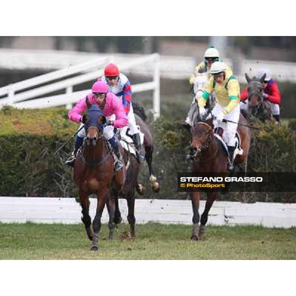 Josef Bartos and Taxe Comprise win the 35° Steeple Chase dell Capannelle Rome, Capannelle racecourse, 12th january 2013 ph.Stefano Grasso