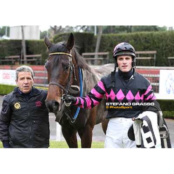 Josef Bartos and Taxe Comprise winners of the 35° Steeple Chase dell Capannelle Rome, Capannelle racecourse, 12th january 2013 ph.Stefano Grasso