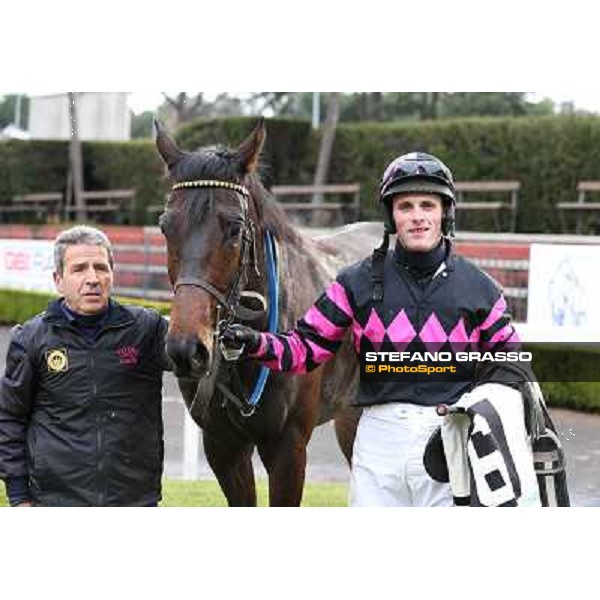 Josef Bartos and Taxe Comprise winners of the 35° Steeple Chase dell Capannelle Rome, Capannelle racecourse, 12th january 2013 ph.Stefano Grasso