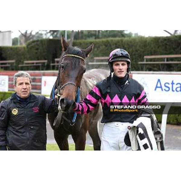 Josef Bartos and Taxe Comprise winners of the 35° Steeple Chase dell Capannelle Rome, Capannelle racecourse, 12th january 2013 ph.Stefano Grasso