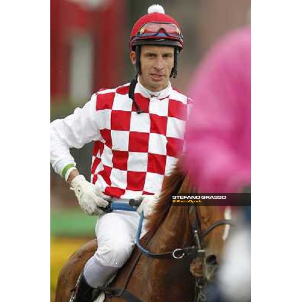 Raffaele Romano and Serica after winning the Premio Criterium D\'Inverno Rome, Capannelle racecourse, 12th january 2013 ph.Stefano Grasso