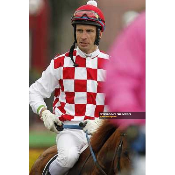 Raffaele Romano and Serica after winning the Premio Criterium D\'Inverno Rome, Capannelle racecourse, 12th january 2013 ph.Stefano Grasso