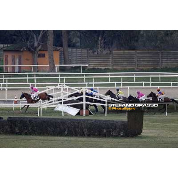 Josef Vana jr. and Torres Run win the Premio Vera Spezia 35° Steeple Chase delle Capannelle Rome, Capannelle racecourse, 12th january 2013 ph.Stefano Grasso