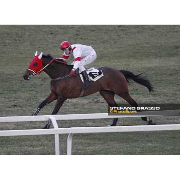 Josef Vana jr. and Torres Run win the Premio Vera Spezia 35° Steeple Chase delle Capannelle Rome, Capannelle racecourse, 12th january 2013 ph.Stefano Grasso