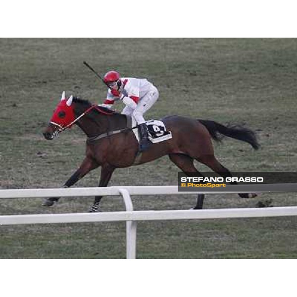 Josef Vana jr. and Torres Run win the Premio Vera Spezia 35° Steeple Chase delle Capannelle Rome, Capannelle racecourse, 12th january 2013 ph.Stefano Grasso