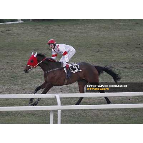 Josef Vana jr. and Torres Run win the Premio Vera Spezia 35° Steeple Chase delle Capannelle Rome, Capannelle racecourse, 12th january 2013 ph.Stefano Grasso