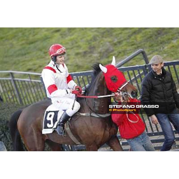 Josef Vana jr. and Torres Run win the Premio Vera Spezia 35° Steeple Chase delle Capannelle Rome, Capannelle racecourse, 12th january 2013 ph.Stefano Grasso