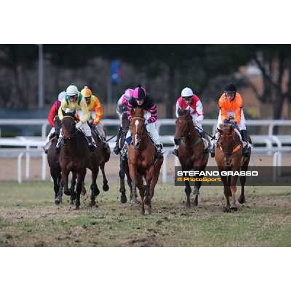 Josef Bartos and Cross Fade win the 65° Gran Corsa di Siepi di Roma Rome, Capannelle racecourse, 19th january 2013 ph.Stefano Grasso