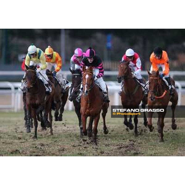Josef Bartos and Cross Fade win the 65° Gran Corsa di Siepi di Roma Rome, Capannelle racecourse, 19th january 2013 ph.Stefano Grasso
