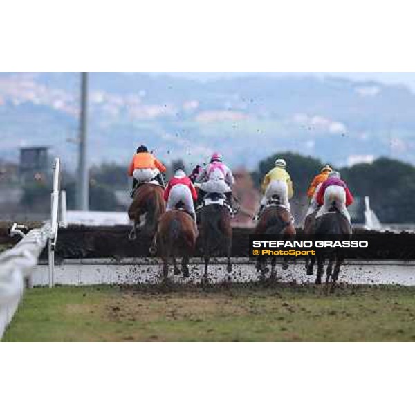 Josef Bartos and Cross Fade win the 65° Gran Corsa di Siepi di Roma Rome, Capannelle racecourse, 19th january 2013 ph.Stefano Grasso