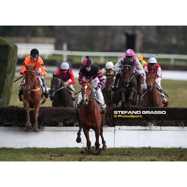 Josef Bartos and Cross Fade win the 65° Gran Corsa di Siepi di Roma Rome, Capannelle racecourse, 19th january 2013 ph.Stefano Grasso