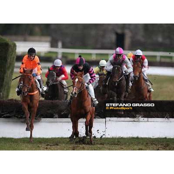 Josef Bartos and Cross Fade win the 65° Gran Corsa di Siepi di Roma Rome, Capannelle racecourse, 19th january 2013 ph.Stefano Grasso