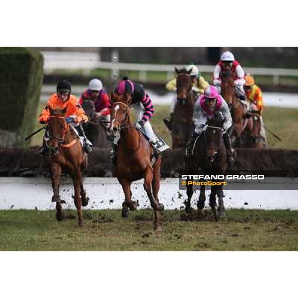 Josef Bartos and Cross Fade win the 65° Gran Corsa di Siepi di Roma Rome, Capannelle racecourse, 19th january 2013 ph.Stefano Grasso