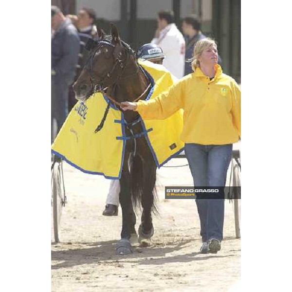 Stig Johansson and Digger Crown winners of 2nd leg of Gran Premio Lotteria enter in the track Napoli, 8th may 2005 ph. Stefano Grasso