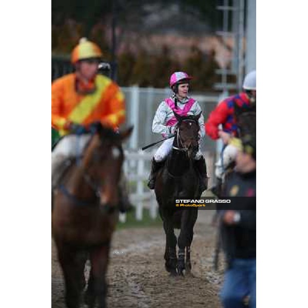 Josef Vana jr and Frammassone retunr home after the 2nd place in the 65° Gran Corsa di Siepi di Roma Rome, Capannelle racecourse, 19th january 2013 ph.Stefano Grasso