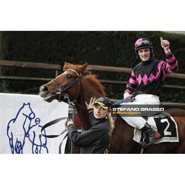 Josef Bartos and Cross Fade win the 65° Gran Corsa di Siepi di Roma Rome, Capannelle racecourse, 19th january 2013 ph.Stefano Grasso