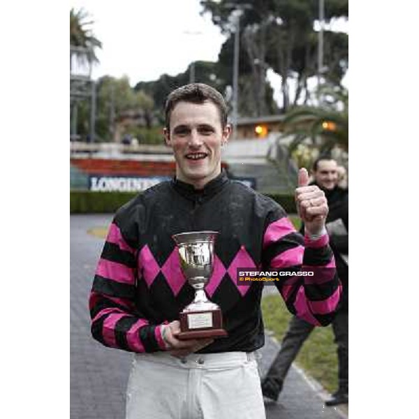 Josef Bartos and Cross Fade win the 65° Gran Corsa di Siepi di Roma Rome, Capannelle racecourse, 19th january 2013 ph.Stefano Grasso