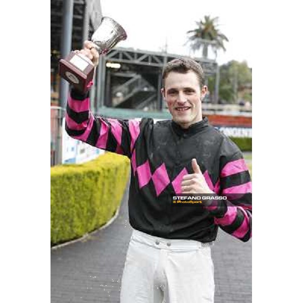 Josef Bartos and Cross Fade win the 65° Gran Corsa di Siepi di Roma Rome, Capannelle racecourse, 19th january 2013 ph.Stefano Grasso