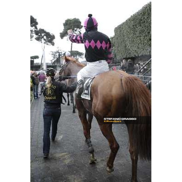 Josef Bartos and Cross Fade win the 65° Gran Corsa di Siepi di Roma Rome, Capannelle racecourse, 19th january 2013 ph.Stefano Grasso