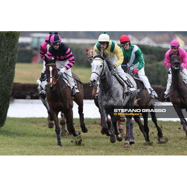 Raffaele Romano and Wan win the 124° Grande Steeple Chase di Roma - Mem.Gen.Mario Argenton Rome, Capannelle racecourse, 19th january 2013 ph.Stefano Grasso