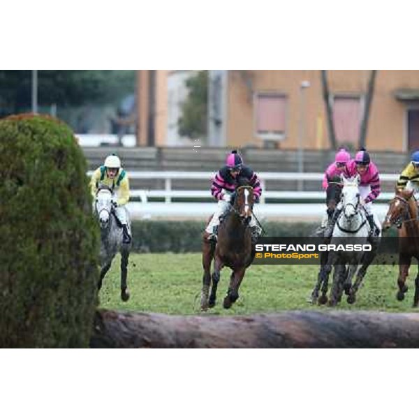 Raffaele Romano and Wan win the 124° Grande Steeple Chase di Roma - Mem.Gen.Mario Argenton Rome, Capannelle racecourse, 19th january 2013 ph.Stefano Grasso