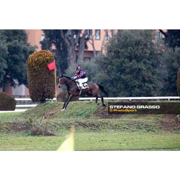 Raffaele Romano and Wan win the 124° Grande Steeple Chase di Roma - Mem.Gen.Mario Argenton Rome, Capannelle racecourse, 19th january 2013 ph.Stefano Grasso