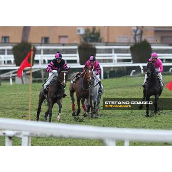 Raffaele Romano and Wan win the 124° Grande Steeple Chase di Roma - Mem.Gen.Mario Argenton Rome, Capannelle racecourse, 19th january 2013 ph.Stefano Grasso